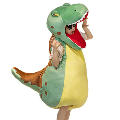 white christmas dresses Christmas Dinosaur Dress with Pockets