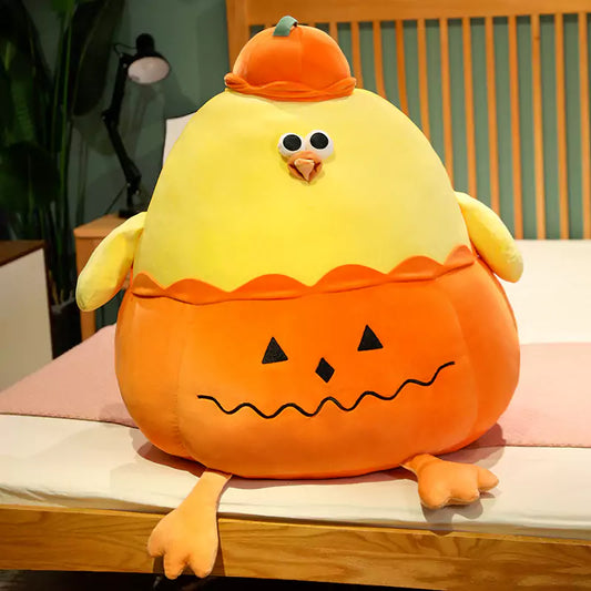 Huhn-Stofftier, lustiges Kürbis-Form-Halloween-Geschenk für Freunde Dookilive