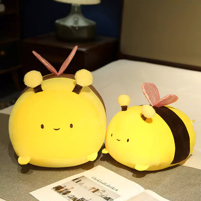 Bee Plush Filled Throw Pillow Soft Home Cartoon Animal Pillow for Girls Dookilive