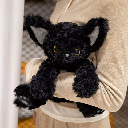 Regalo de cumpleaños de juguete de peluche de gato negro para niños