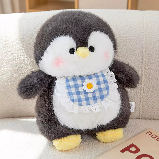 Peluche de pingüino con babero, regalo de cumpleaños para niños
