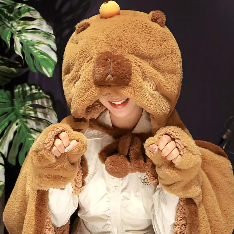 Capybara Plush Cape Cute Home Clothes Gift for Girlfriend