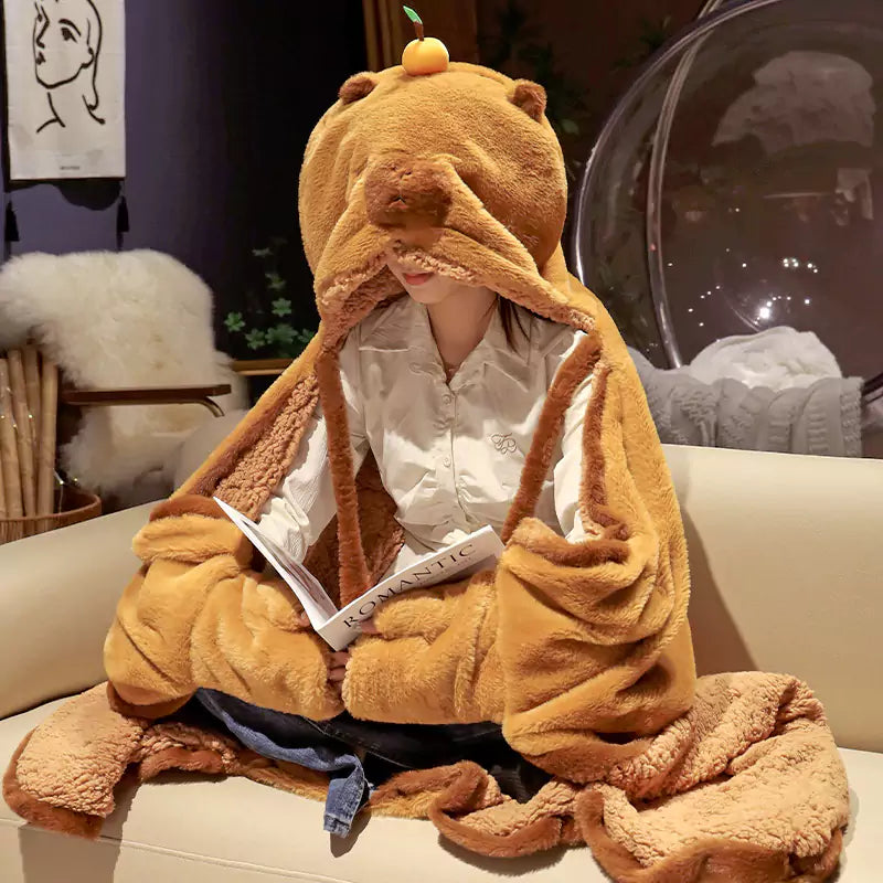 Capybara Plush Cape Cute Home Clothes Gift for Girlfriend