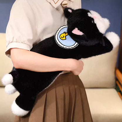 横たわっている猫のぬいぐるみ枕 女の子への誕生日プレゼント