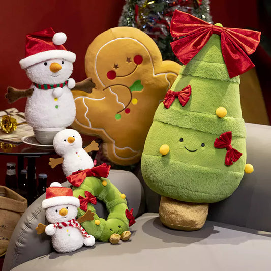 Weihnachten gefüllte Puppe Schneemann Lebkuchenmann Weihnachtsgeschenk für Freundin Dookilive