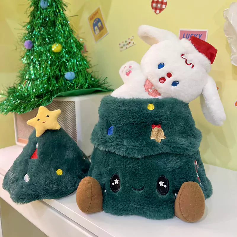 Muñeco de peluche con forma de árbol de Navidad que esconde un cachorro Novedad y regalo navideño especial para niños Dookilive