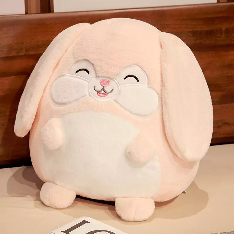 Rabbit Plush Stuffed Animal Doll Fat Pink Comfortable Christmas Gift f ...