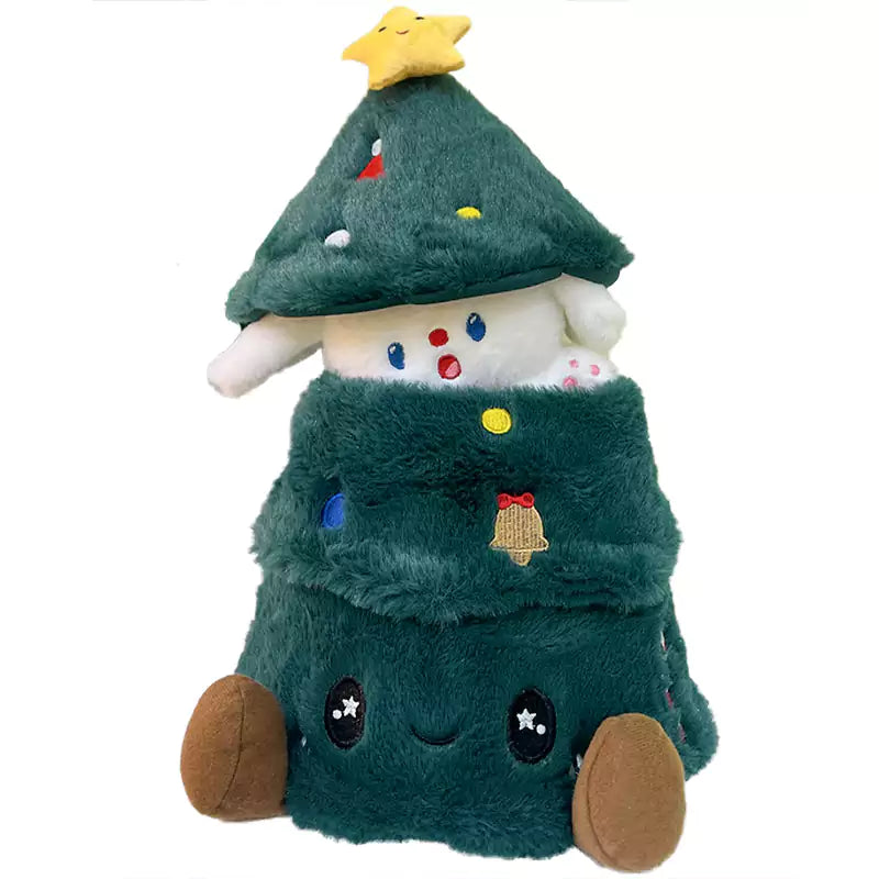 Neuheit und besonderes Weihnachtsgeschenk für Kinder Dookilive. Mit Weihnachtsbaum gefüllte Puppe versteckt Welpen