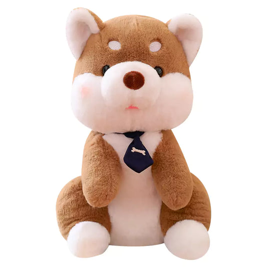 Chaigou Dog Plush Stuffed Animal Doll Wearing a Bowtie Super Cute Birthday Gift for kids Dookilive