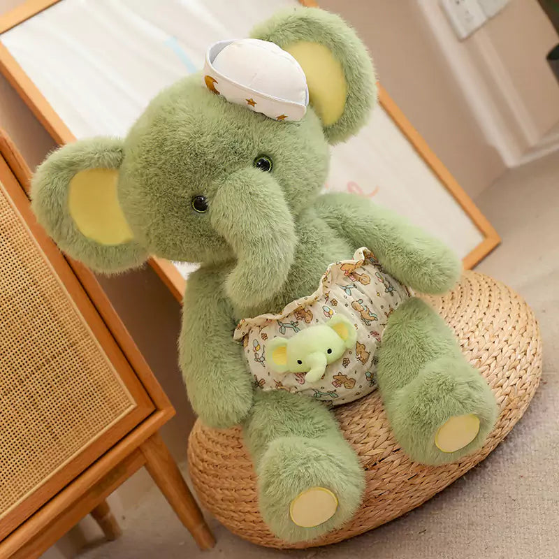 Cute Elephant and Fox Plush Toy Birthday Gift for Children