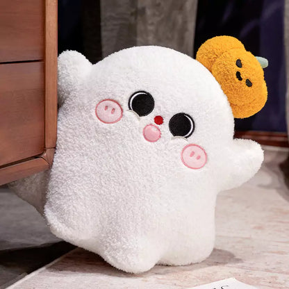 Peluche de calabaza fantasma para Halloween, almohada para el hogar para amigos