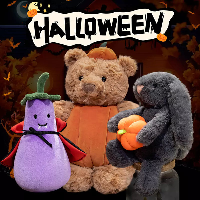 Halloween Pumpkin Bear Plush Toy Gift for Children