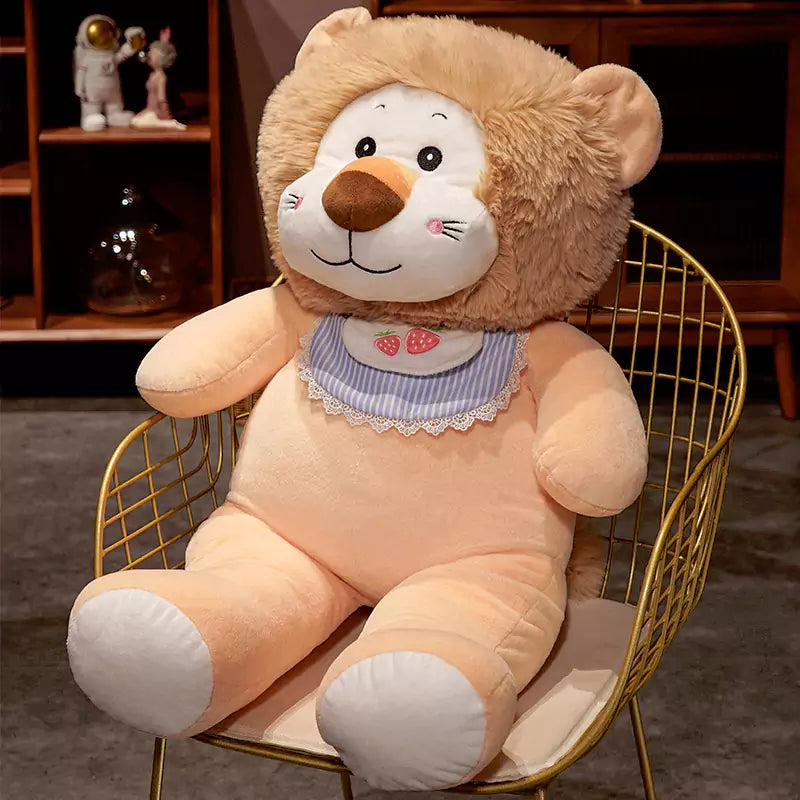 Little Lion Plush Stuffed Animal Doll Series Cute Bib Gift for Friends