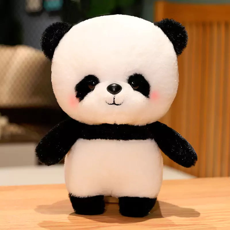 Dookilive Cute Panda Stuffed Animal Doll Matching Bamboo Bag Gift for Children