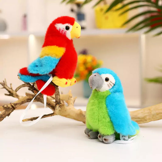 Parrot Plush Toy Magnet Stand Shoulder