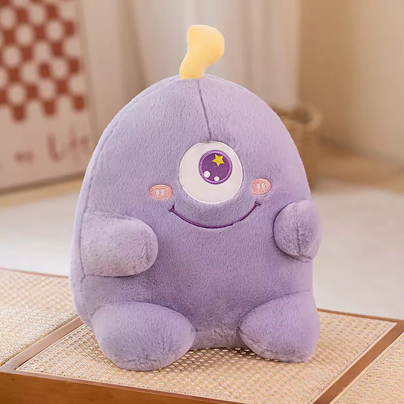 Little Monster Plush Stuffed Animal Fat Pink Comfortable Cute Expressi ...