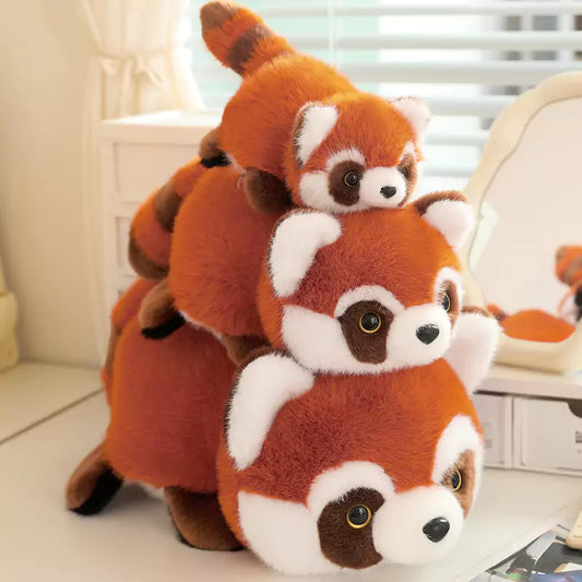 Red Panda Flip Giant Panda Plush Toy Birthday Gift for Kids