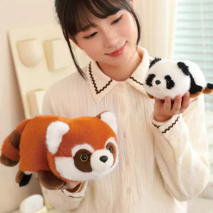 Red Panda Flip Giant Panda Plush Toy Birthday Gift for Kids