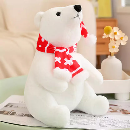 Oso polar de peluche Lindo pañuelo navideño Regalo navideño para niños Dookilive