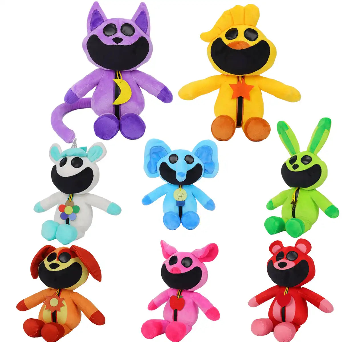 smiling critters plush toy 8 pcs