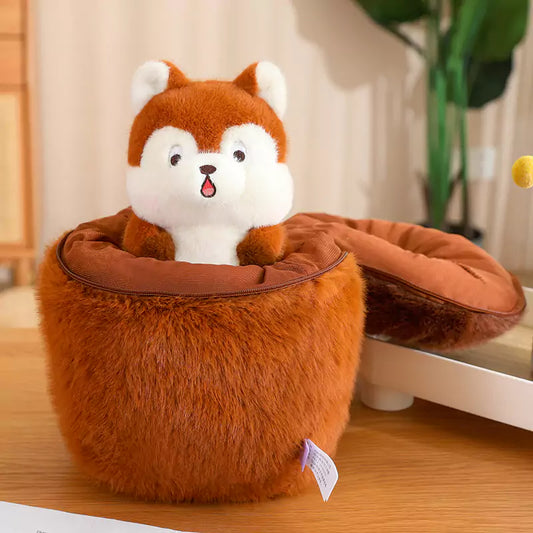 Squirrel Plush Toy Gift Hidden in Pineapple Gift for Children