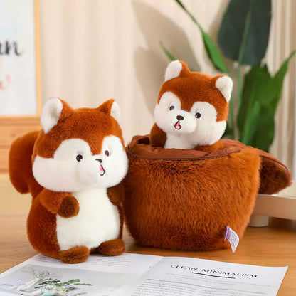 Squirrel Plush Toy Gift Hidden in Pineapple Gift for Children