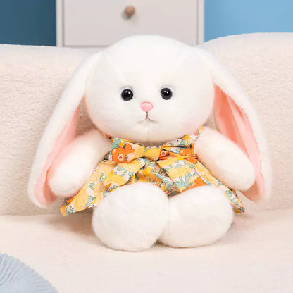 Conejo con falda de peluche, regalo de cumpleaños para niños
