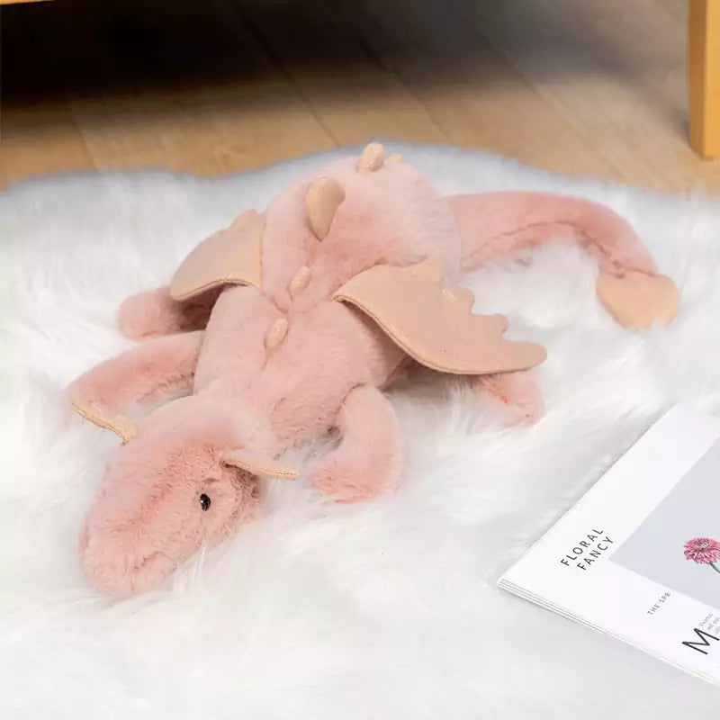 Pink dragon plush doll
