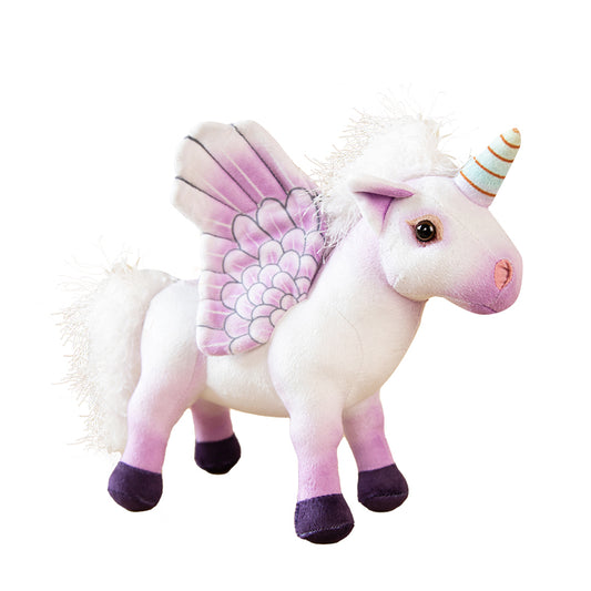 Purple winged unicorn plush doll