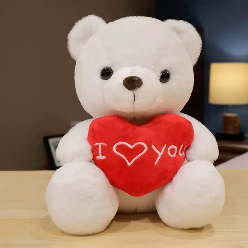 The white bear holds red love
