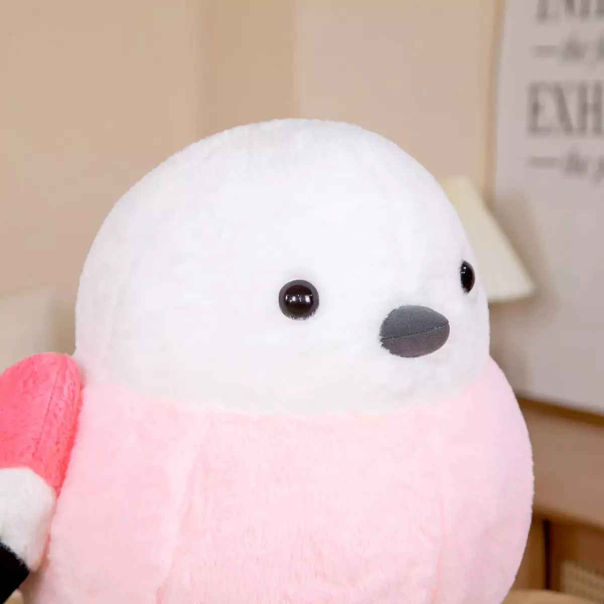 Cartoon Round Fatty Long-Tailed Tit Plush Toy Cute Stuffed Animals