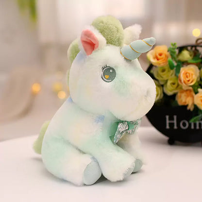 green unicorn plush stuffed toy