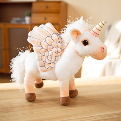 orange winged unicorn stuffed animal