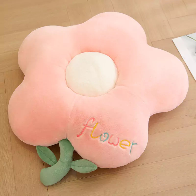 pink flower cushion