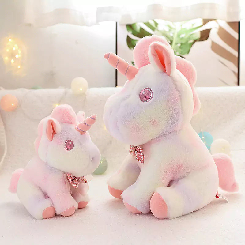 pink unicorn mother and son