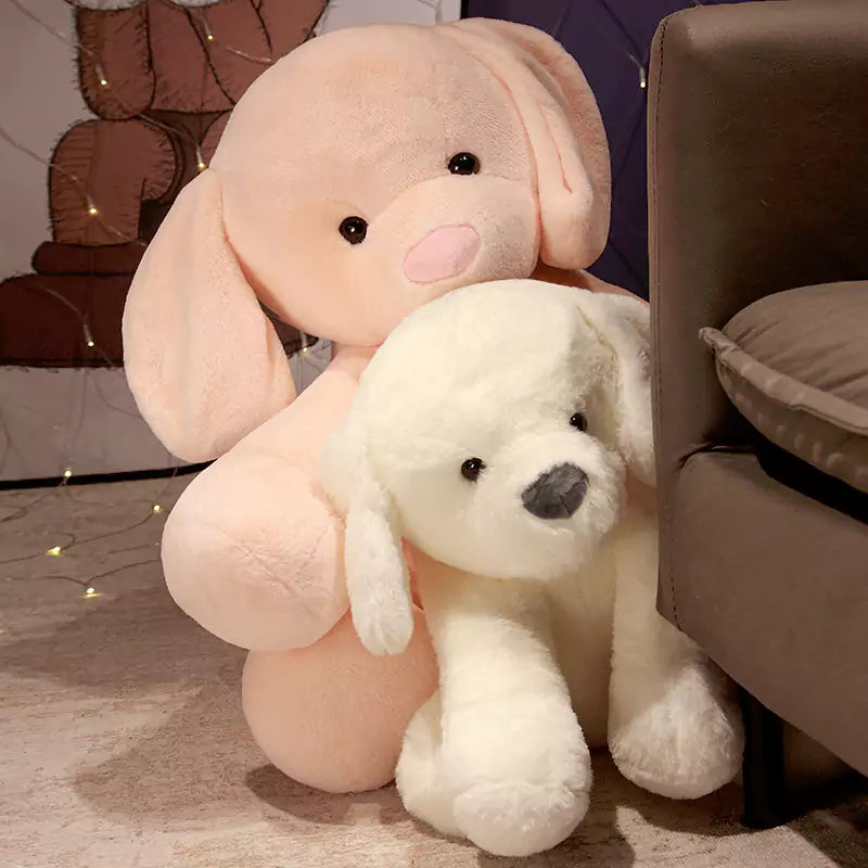 Dookilive Weiche, niedliche, mit hockendem Hund gefüllte Puppe, Geburtstagsgeschenk für Baby