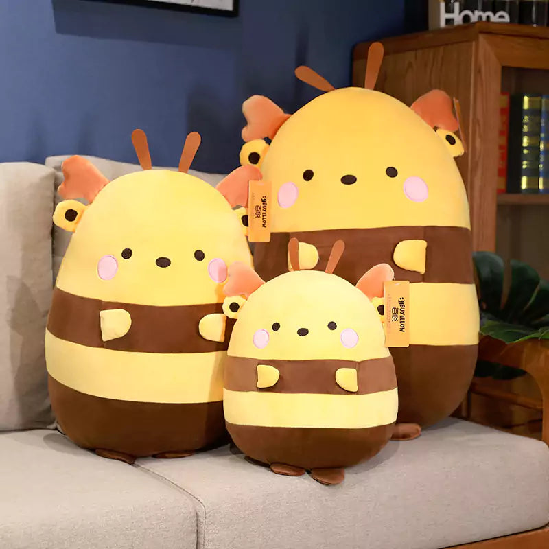 three cute bee pillows