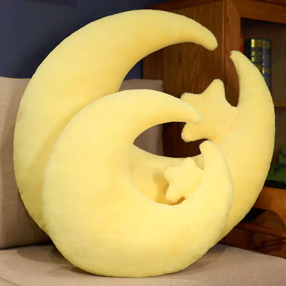 two sizes of moon cushions
