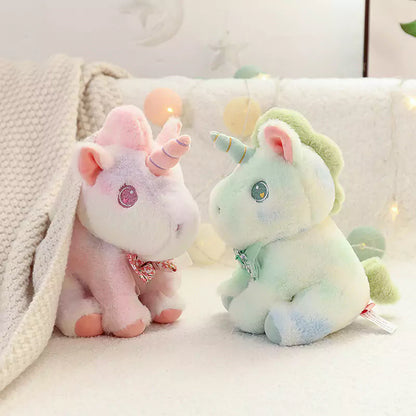 two unicorns look at each other