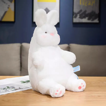 white fat rabbit fills the side of the doll