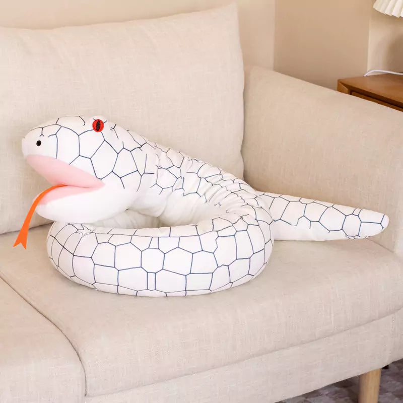 Long White snake Stuffed Animals Give Gifts to Friends – Dookilive